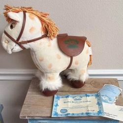 Vintage CPK 1984 Cabbage Patch Kids Pony Horse with Saddle and Papers just $30 