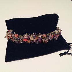 Magnetically opened/closed, Muti-gem beaded bracelet