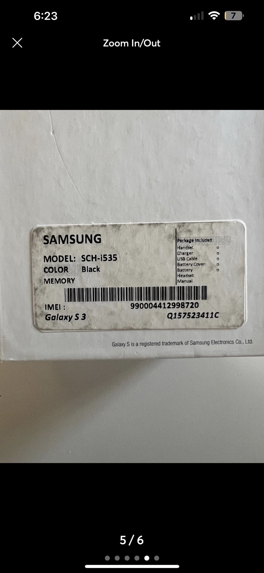 Samsung Galaxy S3 SCHI535 Verizon 4G LTE Android Touch Smartphone