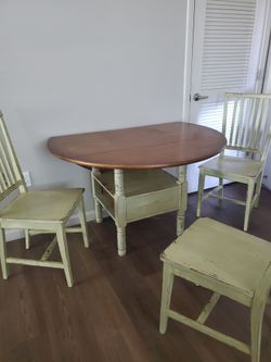 Rustic look Kitchen table with 4 chairs