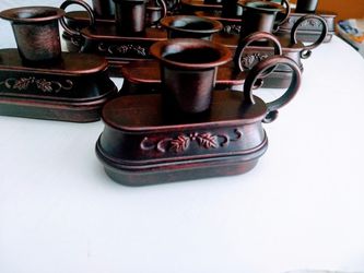 LOT OF CHRISTMAS CANDLE HOLDERS