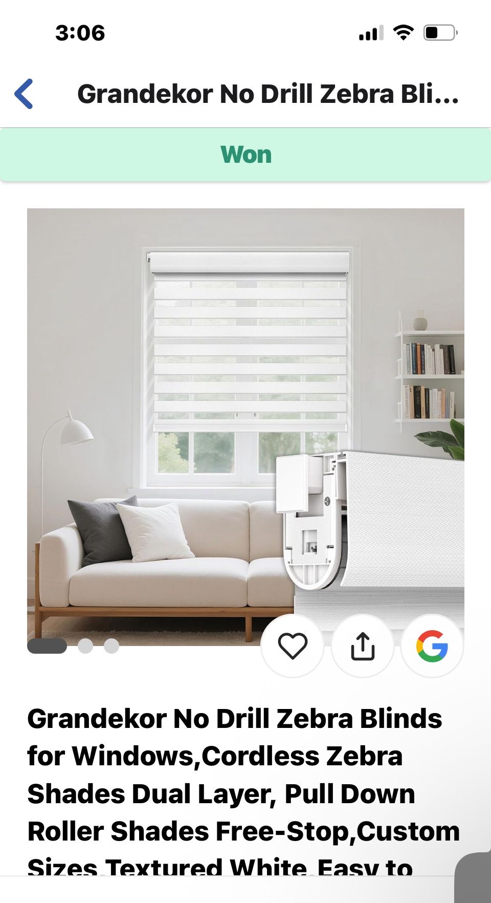 New window blinds only