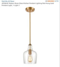 JEENKAE 1-Light Pendant Gold Finish (NEW IN BOX)