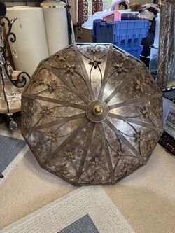 Vintage Wrought Iron 40” Chandelier