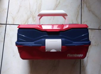 Red Blue 1 Tray Classic Tray Tackle Box.