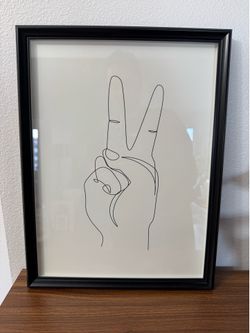 Framed peace sign print