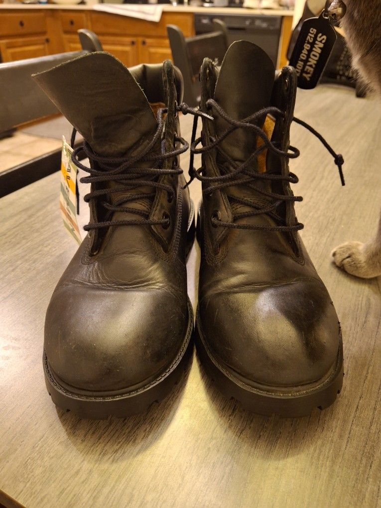 Women's Size 5 Black LEATHER TIMBERLAND BOOTS