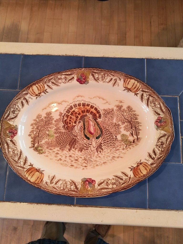 Vintage Turkey Platter
