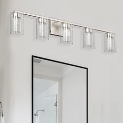 33 in. 5-Light Brushed Nickel Light
