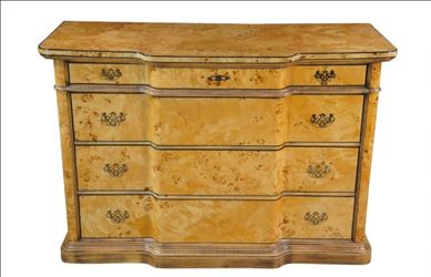Vintage Italian Louis XVI Style Birdseye Maple Commode Chest of Drawers Console need gone item is OBO
