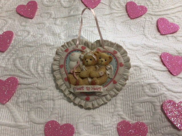 1994 Cherished Teddies Heart to Heart 💕 Plaque/Ornament