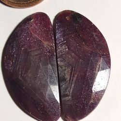 beautiful rose cut ruby / sapphire 