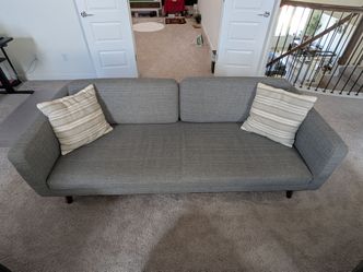 80" Gray Upholstered Sofa