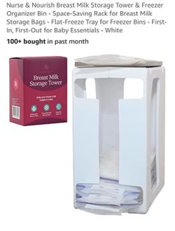 Breast milk storage tower