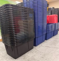 27 Gallon Heavy Duty Storage Bin with Lid (Costco Size) – $7 Each