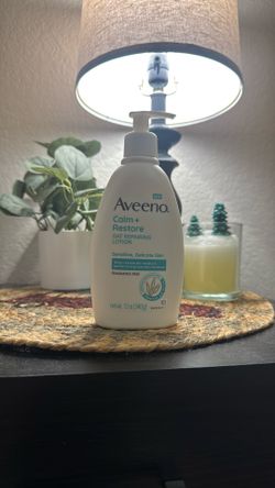 Aveeno Calm + Restore Fragrance Free Sensitive Skin Body Lotion, 12 oz