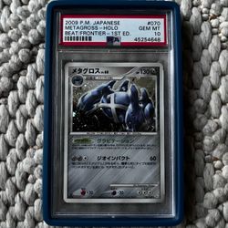 2009 POKEMON BEAT OF THE FRONTIER 1ST EDITION METAGROSS HOLO PSA 10 (POP 78)