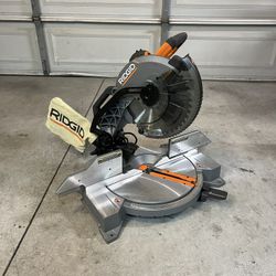 RIDGID 15 Amp Corded 12 in. Dual Bevel Miter Saw with LED Cutline Indicator