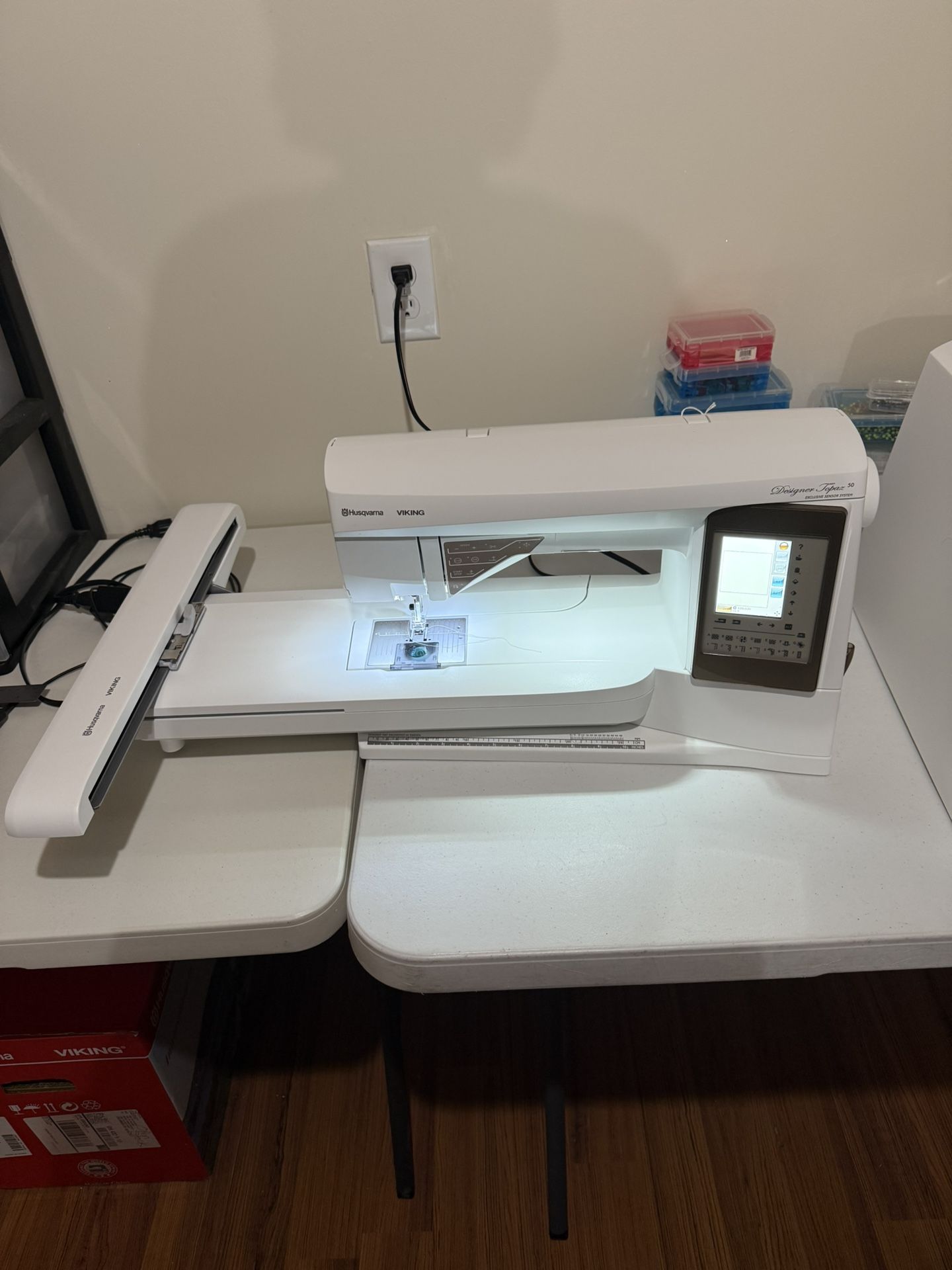 Husqvarna Embroidery Machines (two) and Accessories 