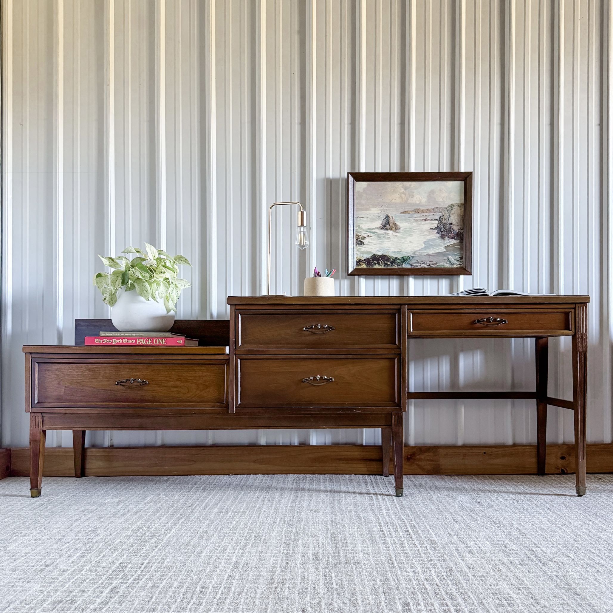 MCM 4-Drawer Console Table/Desk