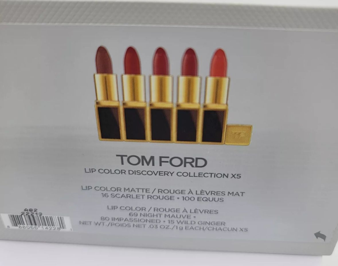 Tom Ford Lip Color Discovery Collection x5 Pcs Mini Lipsticks New with Box