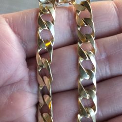 14k Solid Vintage 90s Curb Link Bracelet 