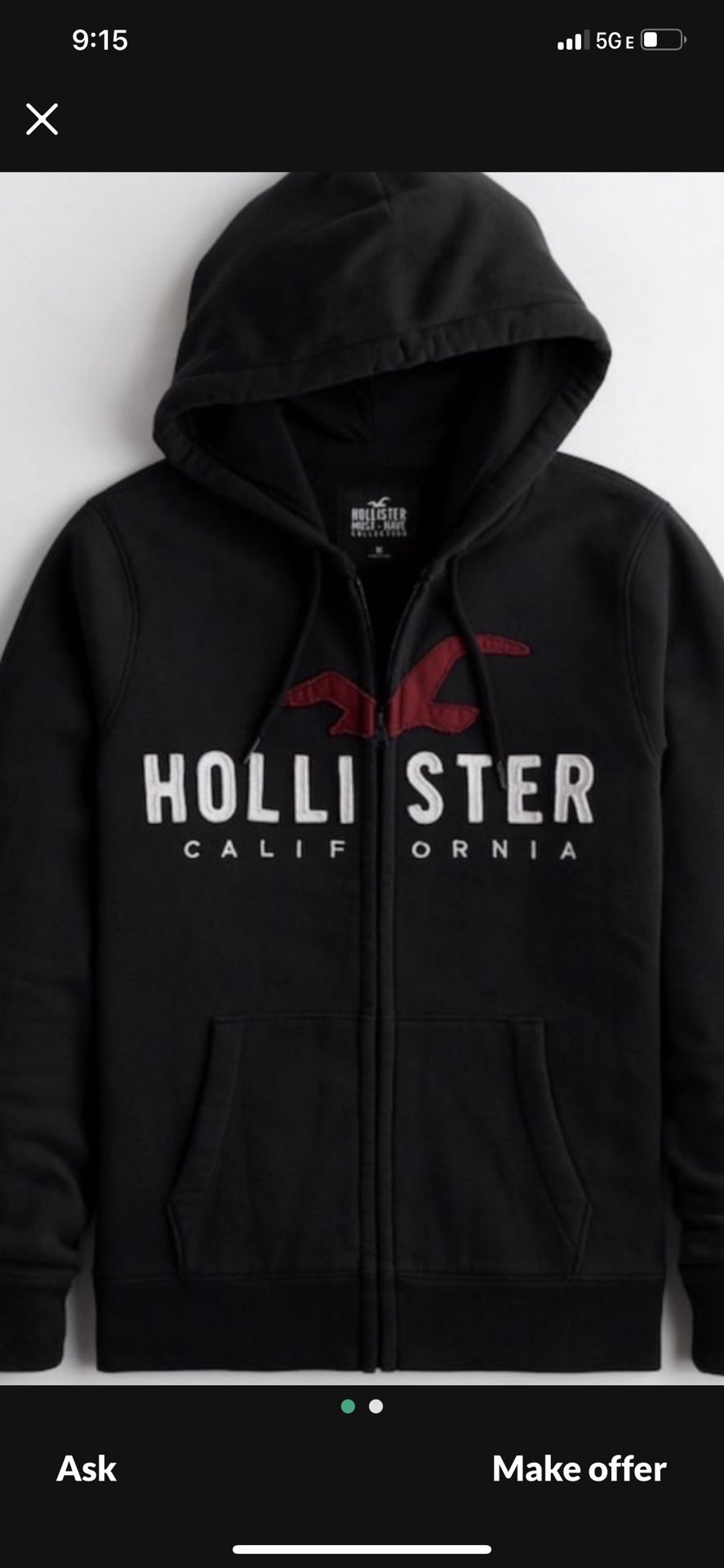 Hollister Hoodie For Men Brand New Size Large