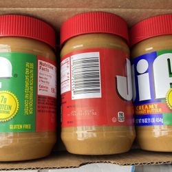 3 New! JIF Creamy Peanut Butter 16oz Jars