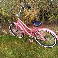 Coral Pink 24" Huffy Beach Cruiser Bicycle