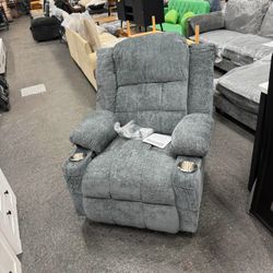 Korser 360° Swivel Rocker Recliner for Adults, Nursery Glider Recliner with Massage and Heating, Rocking Chair with Cup Holder, Manual Recliner Chair