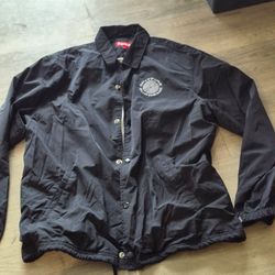 Supreme x Spitfire Weather Proof Coaches Jacket Men's Size Medium Black A00