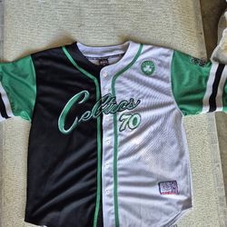 Boston Celtics Baseball Jersey Size 2XL