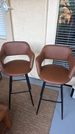 Never used leather barstool