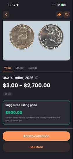 USA Quarter Dollar Coin 2026