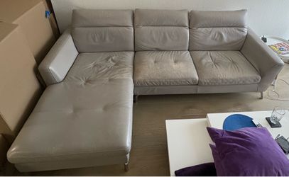 Free Leather Sofa with Chaise
