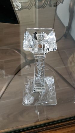1 Lead Crystal Candle Holder
