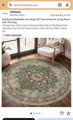 Area washable rug