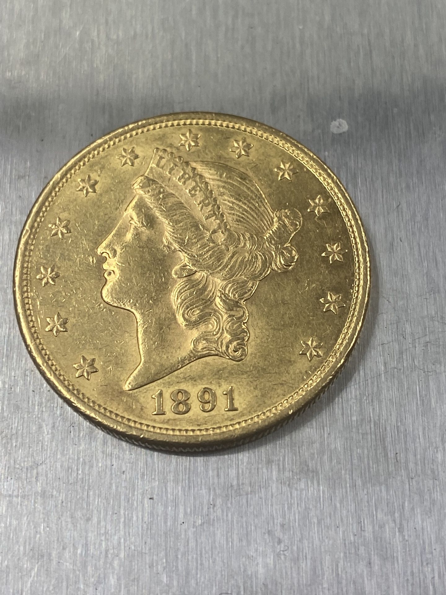 1891 Liberty Head $20 Dollars Gold Coin