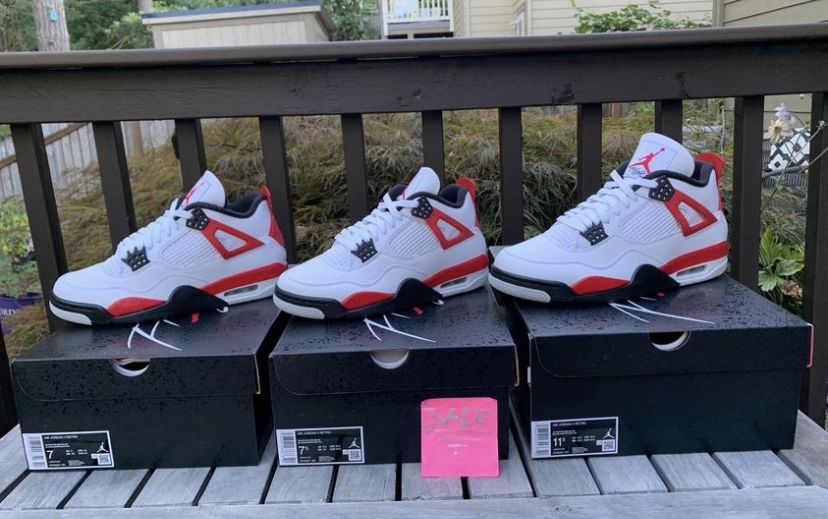 Jordan 4 red cement size 7 11.5 & 13