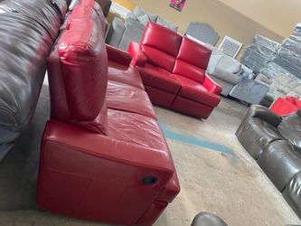 Leather sofas set