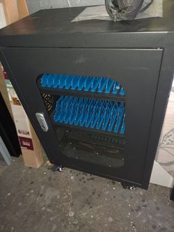 Classroom charging cart.