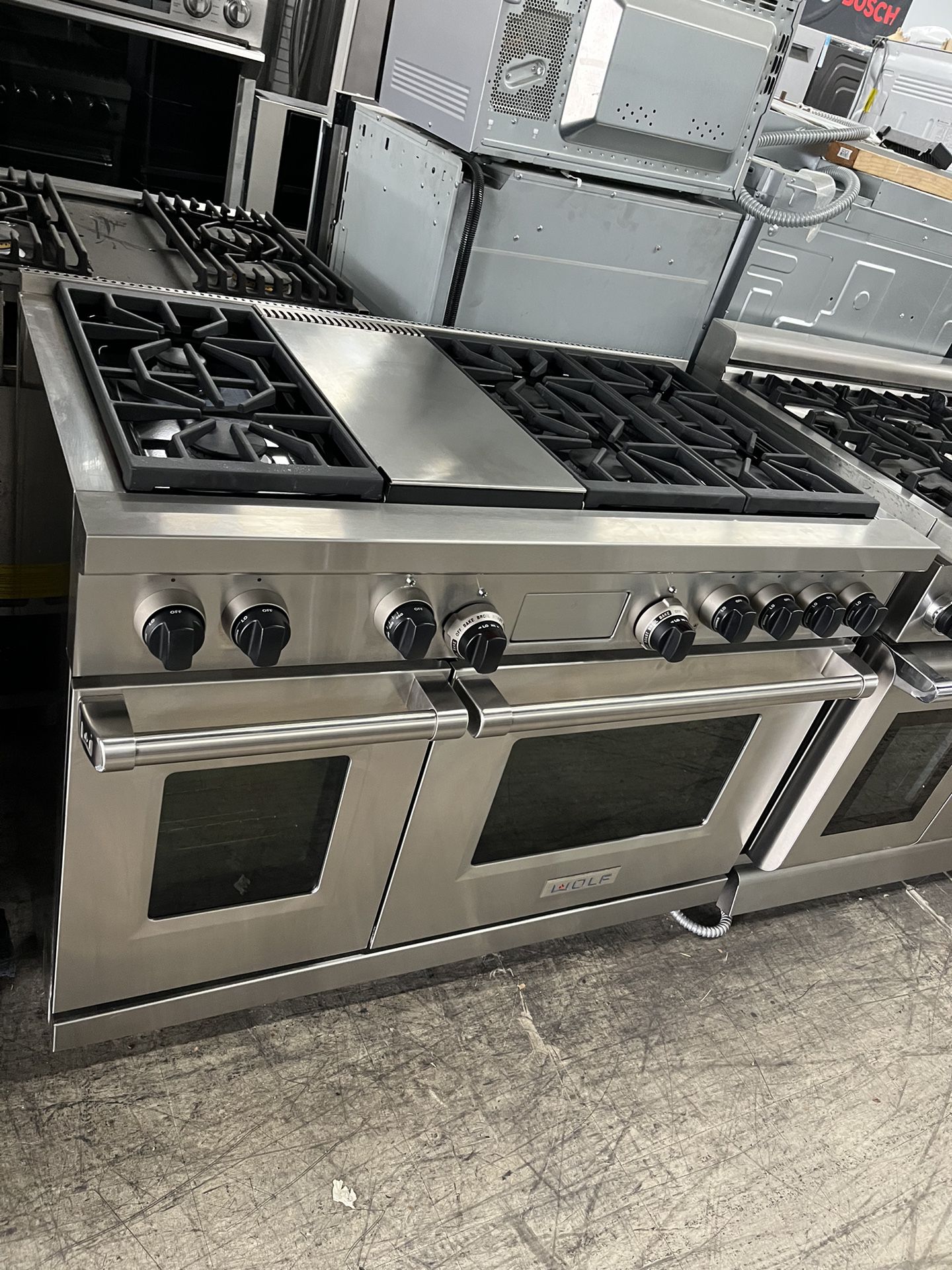 Wolf Stainless Steel 48 Inch Range Dual Fuel 