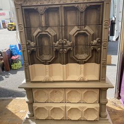 Shabby Chic Armoire Dresser & End tables 