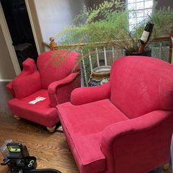 Ethan Allen Roll Arm Lounge Chairs