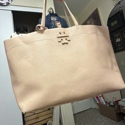 Baby Pink Tory Burch Tote Bag 