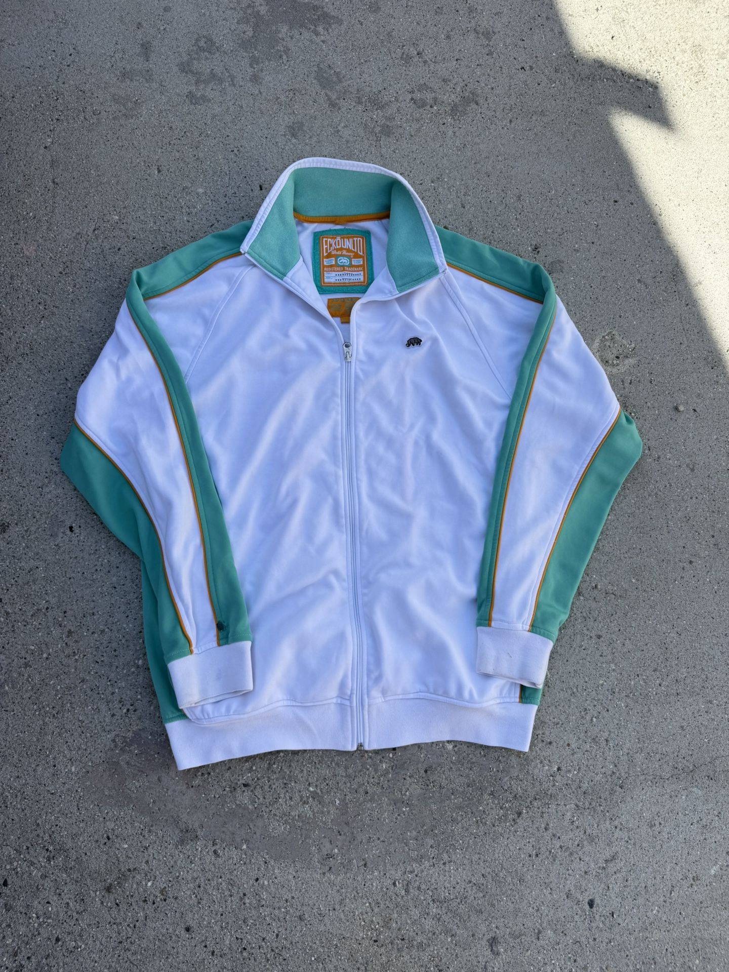 Ecko Unltd. white and green track jacket size Large