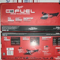 Milwaukee M18 Fuel 5” Flathead Breaking Grinder. Tool Only. Model #2886-20