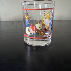 Vintage AGC Cat Raccoon Shot Glass / Tea Light Votive