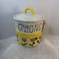Ceramic  Onions Holder Yellow 