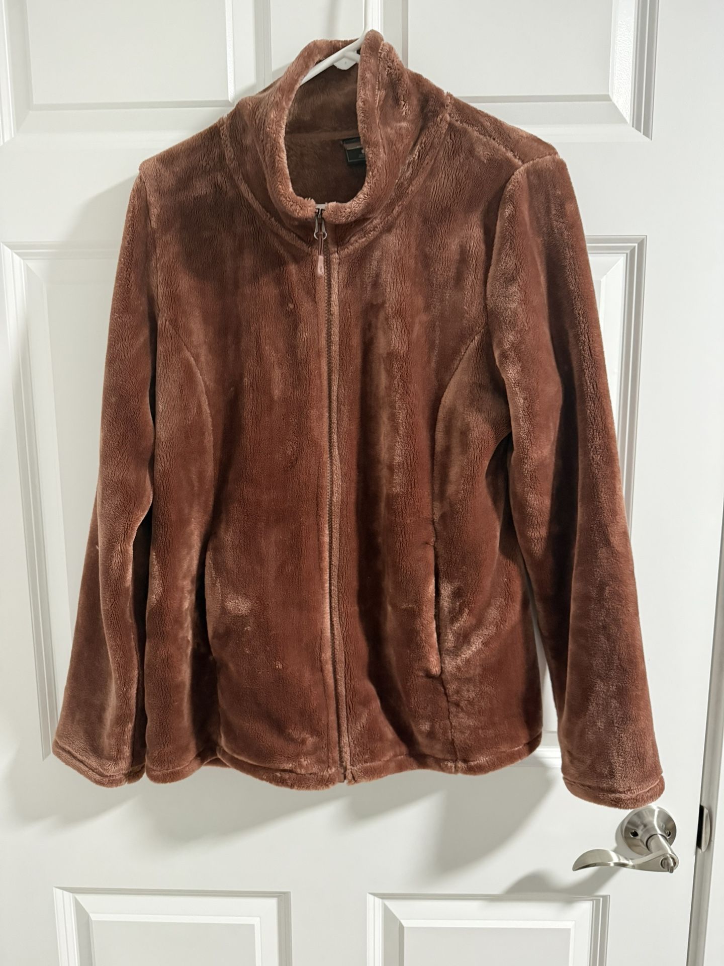 Beautiful Woman’s Furry Rust Color Jacket